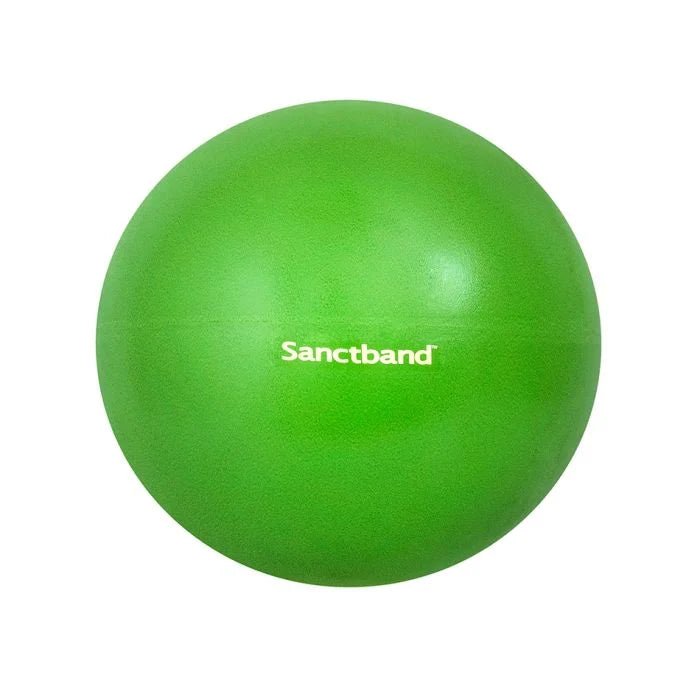 Green exercise ball with 'Sanctband' branding on a white background - okotoks hc pharmacy