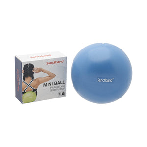 Blue mini ball with Sanctband packaging on a white background - okotoks hc pharmacy