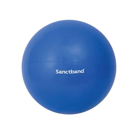Blue exercise ball with 'Sanctband' logo on a white background - okotoks hc pharmacy