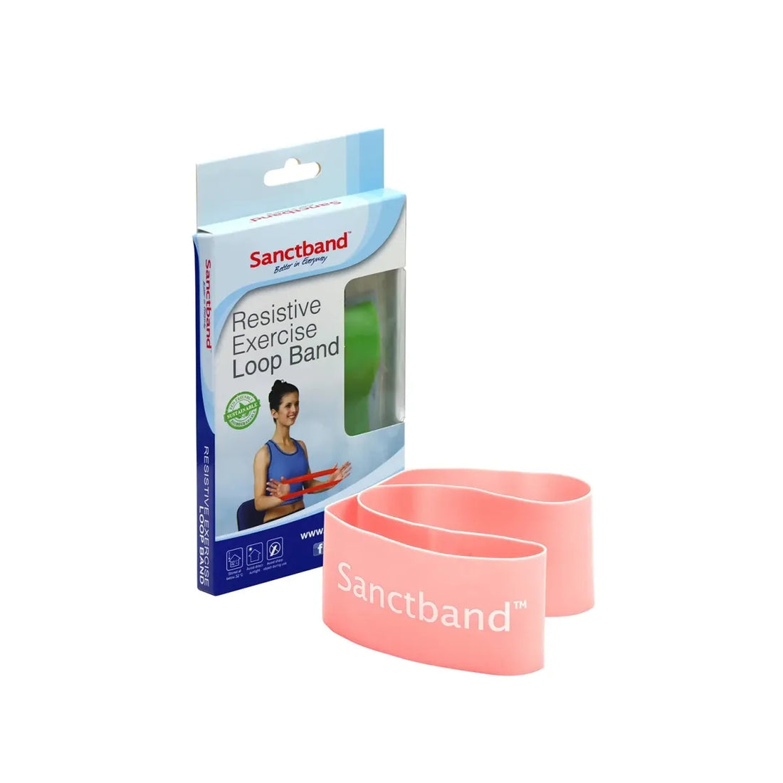 Sanctband Resistance Exercise Mini Loop Band peach - okotoks hc pharmacy