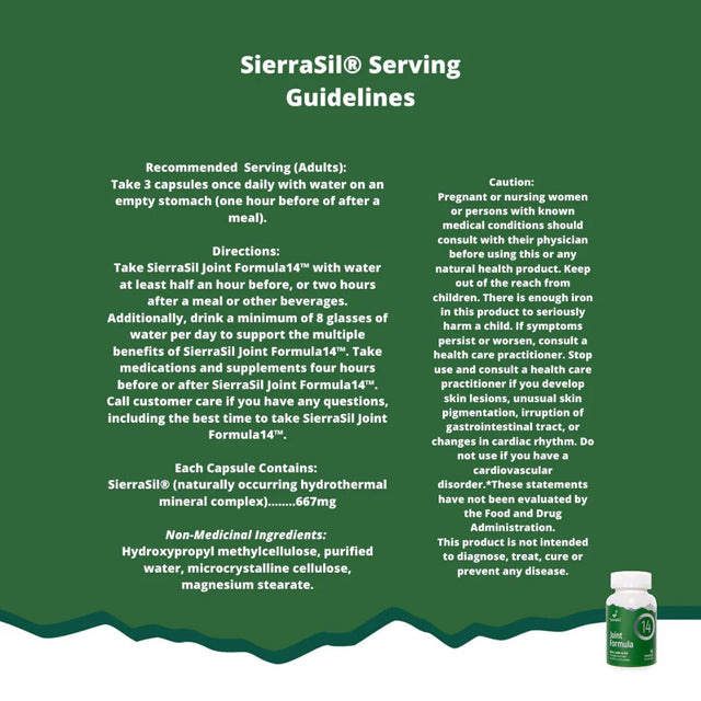 SierraSil Joint Formula 14 Capsules - okotoks hc pharmacy