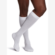 White knee-high socks worn by a person on a white background - okotoks hc pharmacy