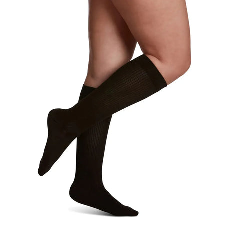 Sigvaris Knee High Casual Cotton Compression Women 15-20mmHg brown - Okotoks HC Pharmacy