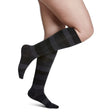 Sigvaris Knee High Microfibre Shades Compression Women 15-20mmHg onyx stripe - Okotoks HC Pharmacy