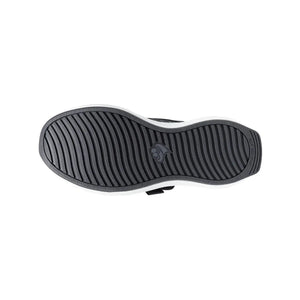 Black sole of a shoe with a brand logo on a white background - okotoks hc pharmacy