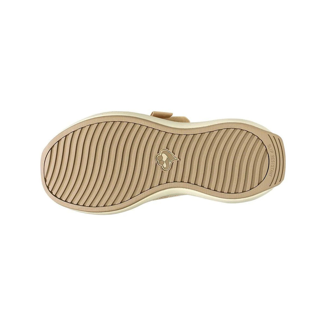 Beige shoe sole with a brand logo on a white background - okotoks hc pharmacy