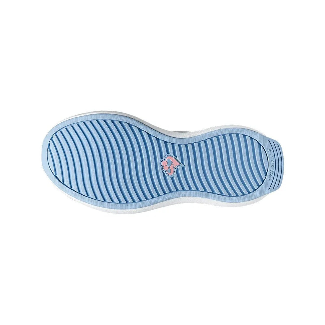 Blue striped eye mask with a pink heart on a white background - okotoks hc pharmacy