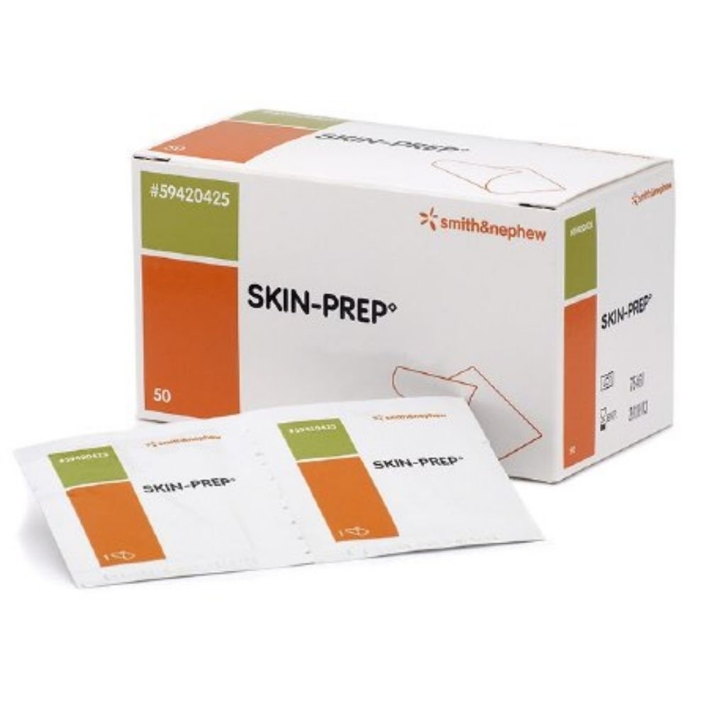 Box of Smith & Nephew Skin-Prep with individual packets on a white background - okotoks hc pharmacy