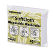 Pack of Spa Essentials SoftCloth Disposable Washcloths with green leaf design on a white background - okotoks hc pharmacy