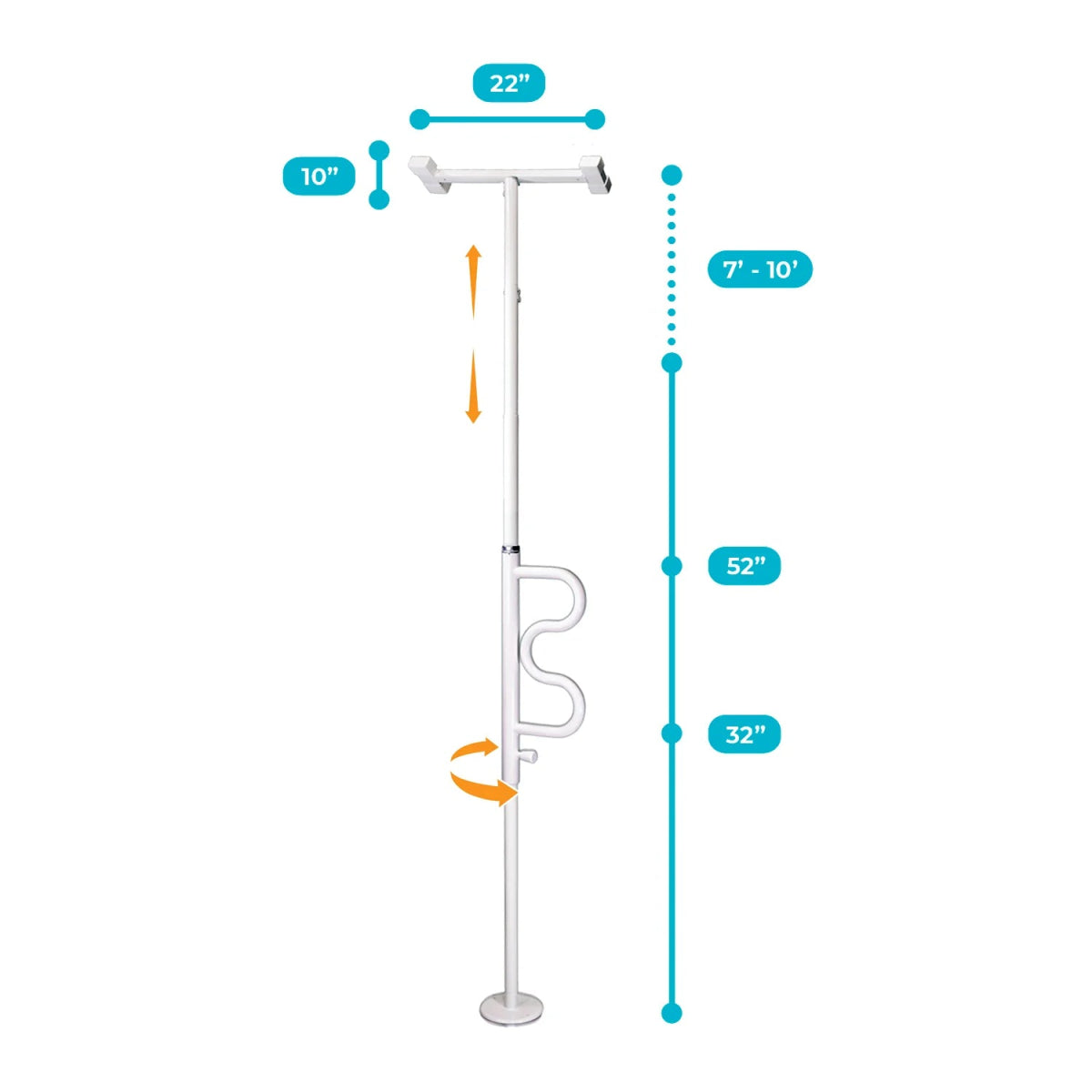 Stander Security Pole and Curve Bar - okotoks hc pharmacy