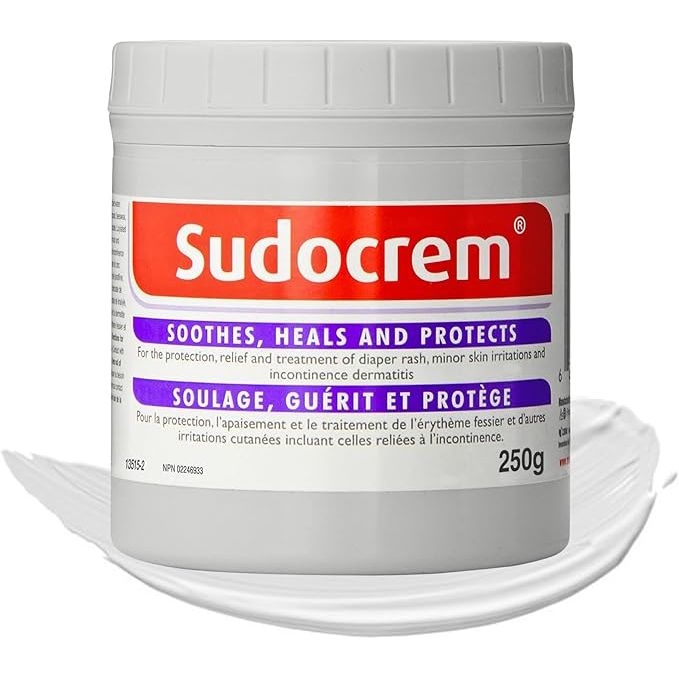 Sudocrem jar with red and purple label on a white background - okotoks hc pharmacy