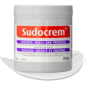 Sudocrem jar with red and purple label on a white background - okotoks hc pharmacy