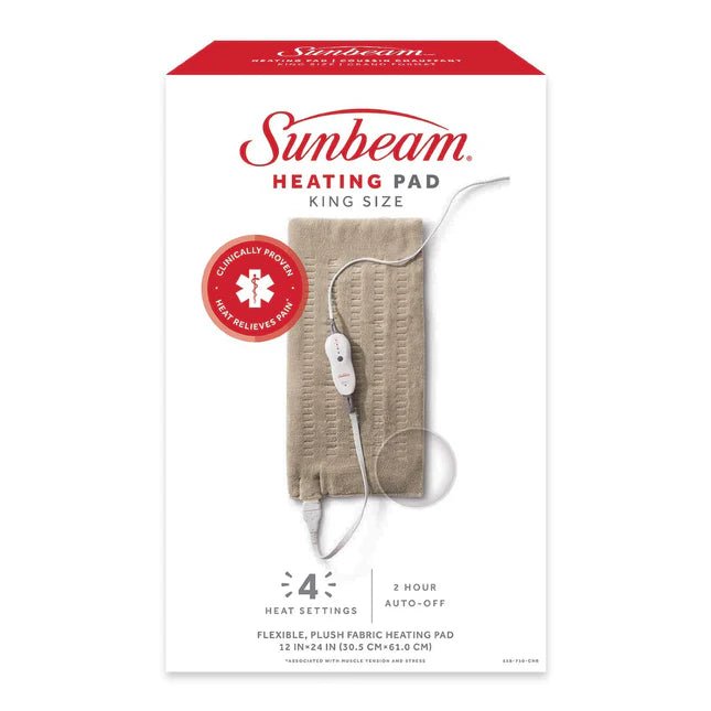 Sunbeam Heating Pad King Size Plush - Okotoks HC Pharmacy