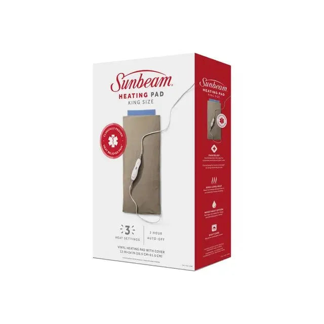 Sunbeam Heating Pad King Size Vinyl - Okotoks HC Pharmacy