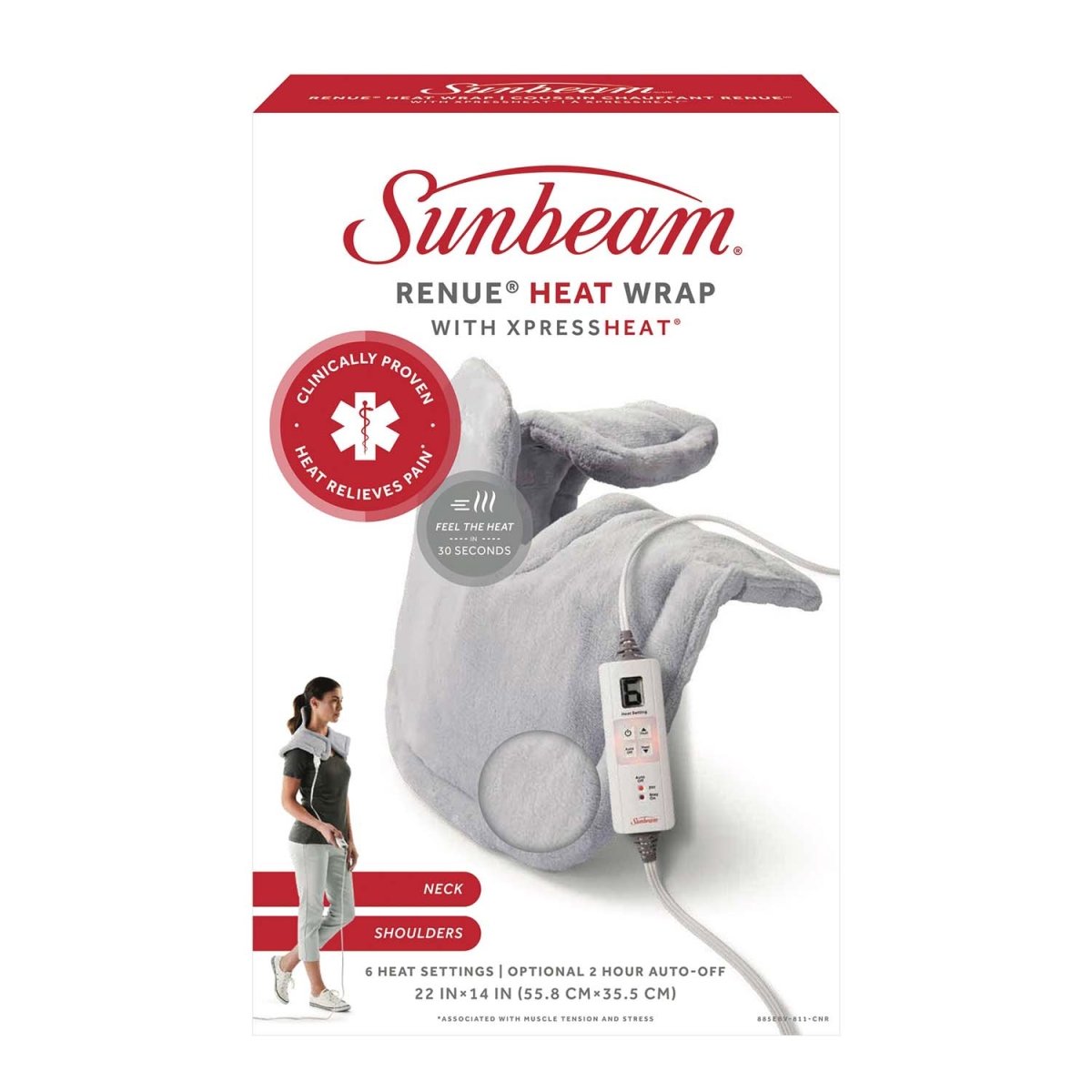 Sunbeam Renue Neck & Shoulder Heat Wrap - Okotoks HC Pharmacy