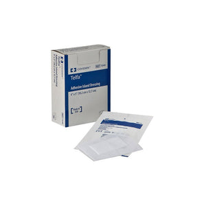 Telfa adhesive island dressing packaging on a white background - okotoks hc pharmacy