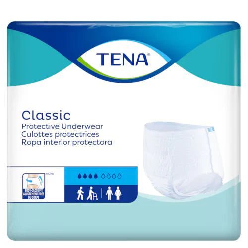 TENA Classic protective underwear packaging on a white background - okotoks hc pharmacy