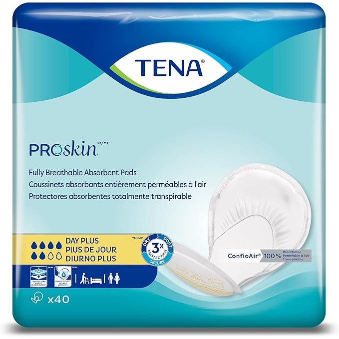 TENA ProSkin absorbent pads packaging on a white background - okotoks hc pharmacy