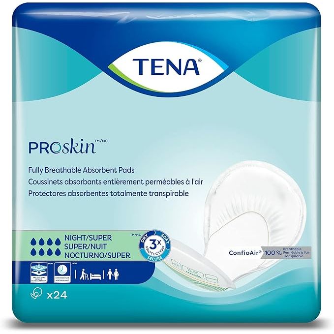 TENA ProSkin absorbent pads packaging on a white background - okotoks hc pharmacy