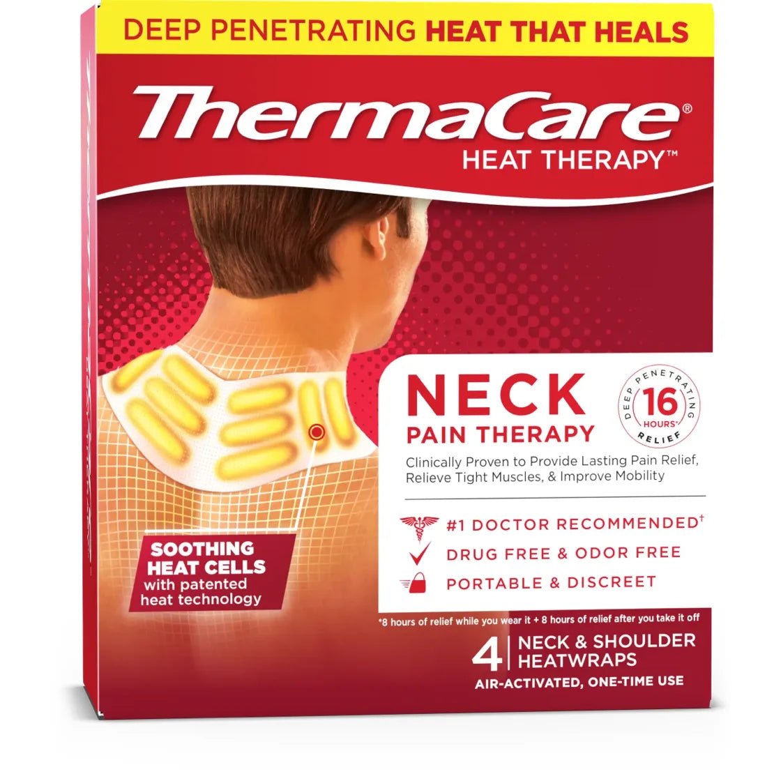 ThermaCare Heat Therapy Neck & Shoulder Heat Wraps - okotoks hc pharmacy
