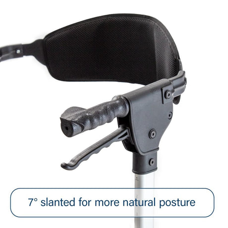 Black and gray adjustable back support with a white background - okotoks hc pharmacy