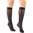 navy sheer stockings with navy top bands on a white background - okotoks hc pharmacy