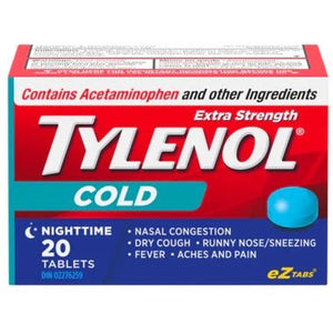 Tylenol Extra Strength Cold Nighttime eZ Tabs 20 Tablets okotoks hc pharmacy