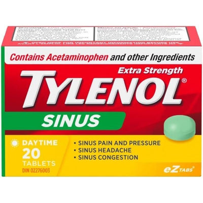 Tylenol Extra Strength Sinus eZ 20 Tabs okotoks hc pharmacy
