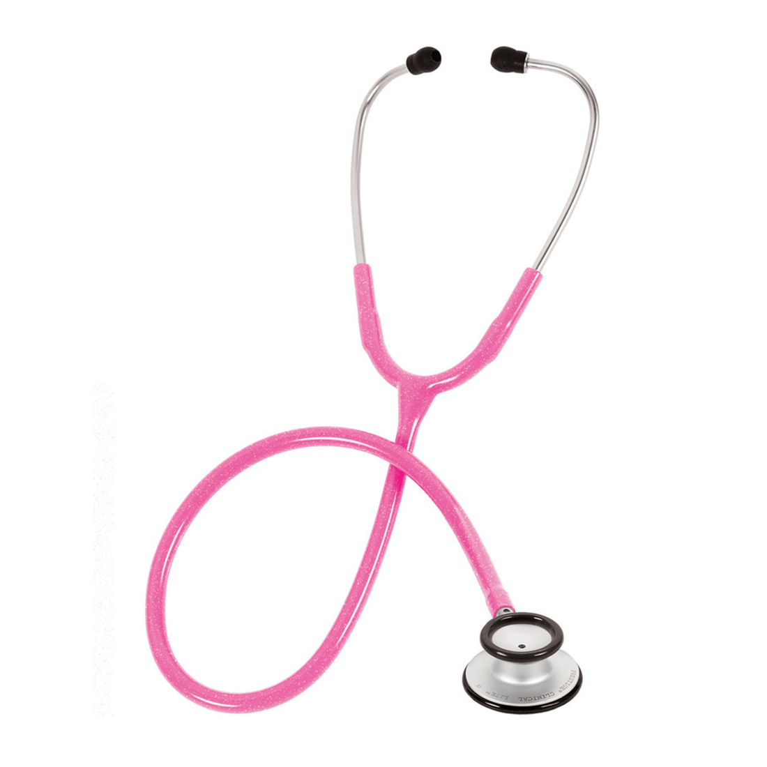 Pink stethoscope on a white background - okotoks hc pharmacy