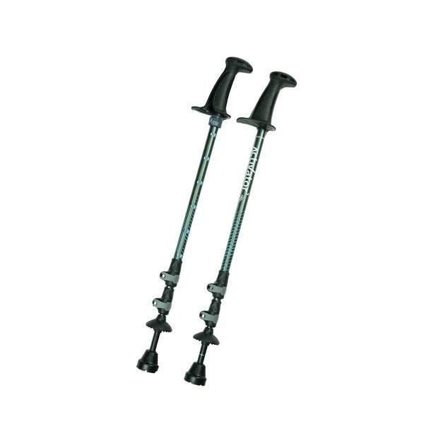 Two adjustable hiking poles on a white background - okotoks hc pharmacy