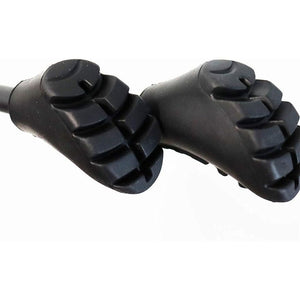 Close-up of a black rubber tips with textured surface on a white background - okotoks hc pharmacy