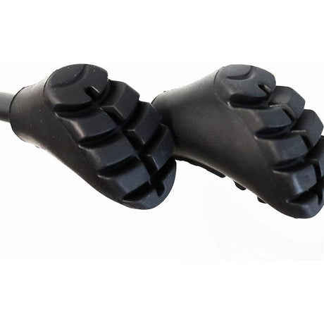 Close-up of a black rubber tips with textured surface on a white background - okotoks hc pharmacy