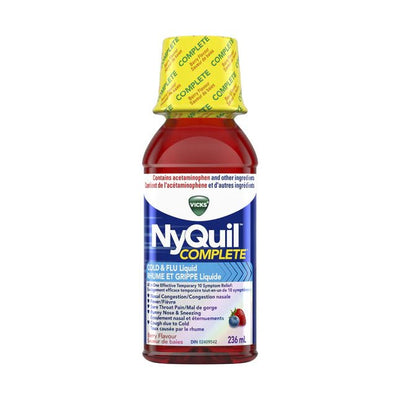 Vicks nyquil complete cold and flu berry flavour - Okotoks HC Pharmacy