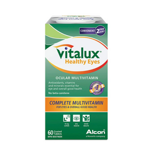 Vitalux Healthy Eyes multivitamin packaging on a white background - okotoks hc pharmacy