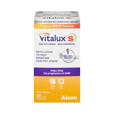 Vitalux S multivitamin-multimineral supplement packaging on a white background - okotoks hc pharmacy