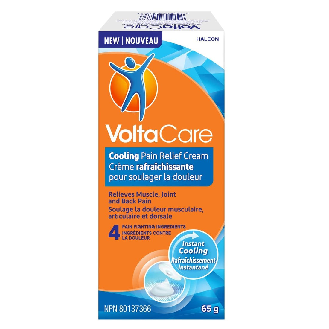VoltaCare cooling pain relief cream packaging on a white background - okotoks hc pharmacy