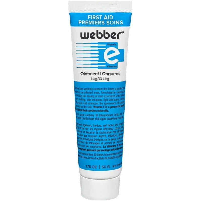 Tube of Webber ointment on a white background - okotoks hc pharmacy