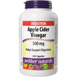 Bottle of Webber Naturals Apple Cider Vinegar capsules on a white background - okotoks hc pharmacy