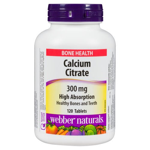 Webber Naturals Calcium Citrate supplement bottle on a white background - okotoks hc pharmacy