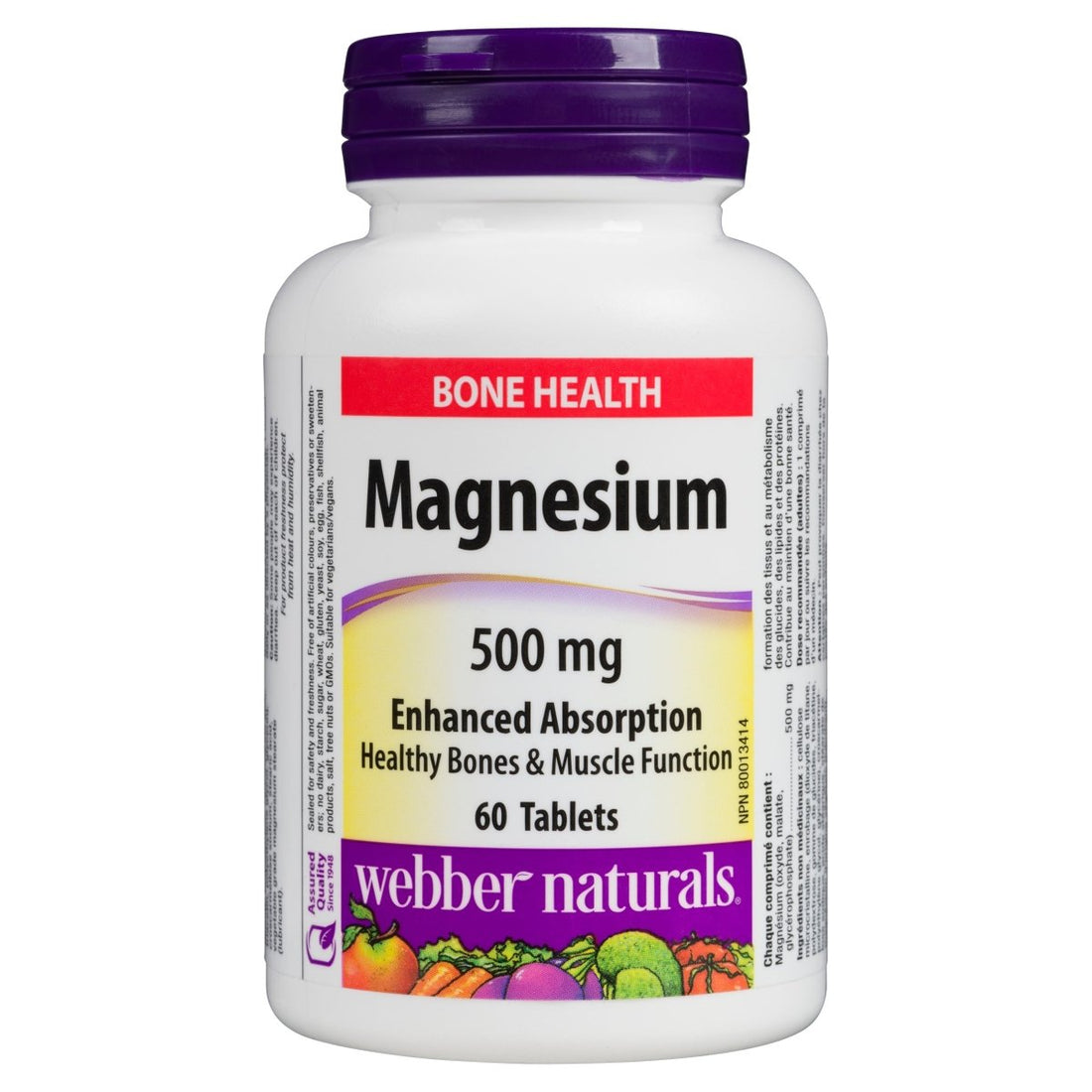 Webber Naturals Magnesium 500mg - 60 Tablets - okotoks hc pharmacy