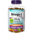Omega-3 supplement bottle with visible label on a white background - okotoks hc pharmacy