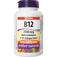 Webber Naturals Vitamin B12 supplement bottle on a white background - okotoks hc pharmacy