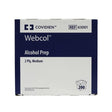 Box of Webcol Alcohol Prep with Covidien branding on a white background - okotoks hc pharmacy