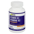 A white plastic bottle of Westcoast Naturals Vitamin B3 (niacinamide) 500 mg, containing 90 capsules, on a solid white background. - okotoks hc pharmacy